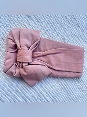 Kate Spade Clutch Pink Bow Leather Foldover Evening Bag Soft Blush